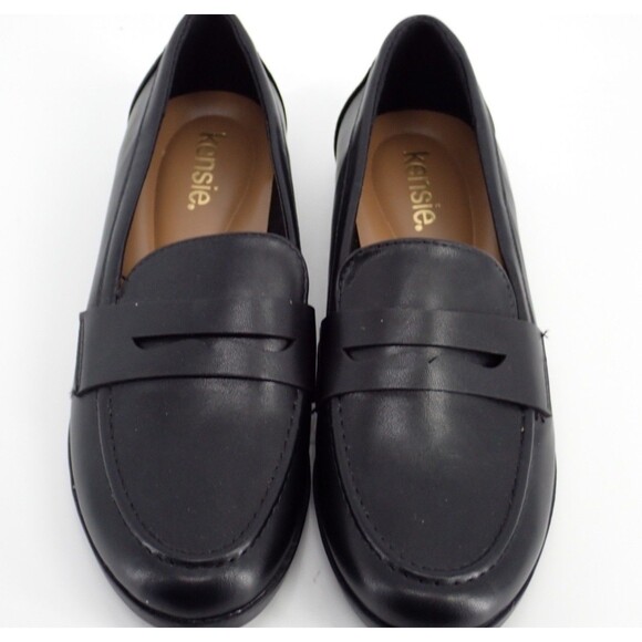 Kinsie Men's Size 8M Black Dress Shoes New Round Toe Slip on 8 Medium - Picture 1 of 10